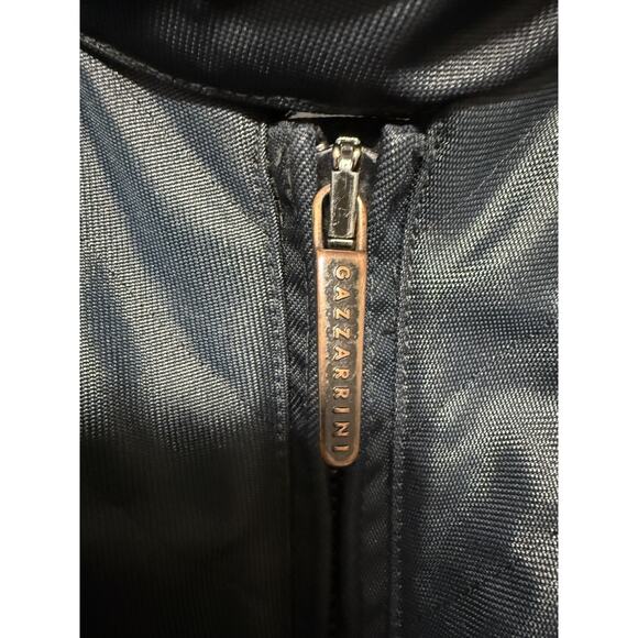 Gazzarrini Jacket Mens 50 Blue Quilted Moto Biker Full Zip Made in Italy Nylon - Picture 4 of 16